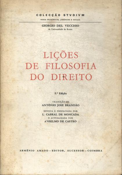 Lições De Filosofia Do Direito