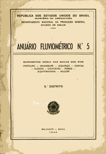 Anuário Fluviométrico Nº 5