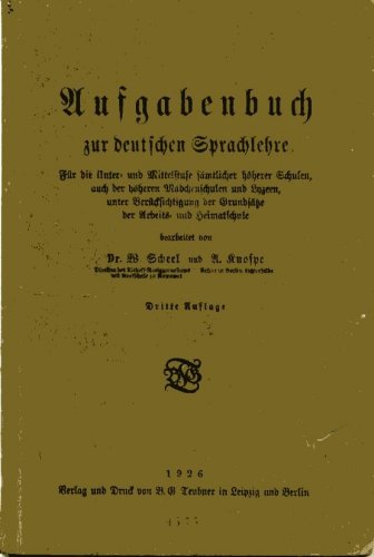 Aufgabenbuch zur deutschen Sprachlehre