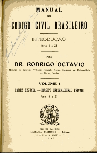 Manual do Código Civil Brasileiro (Volume 1, Parte Segunda)