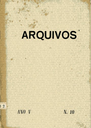 Arquivos (Ano V, N° 10)