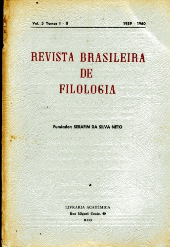 Revista Brasileira de Filologia (Volume 5, Tomos I e II)