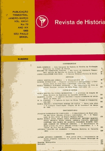 Revista de História Vol. XXXVI Nº 73