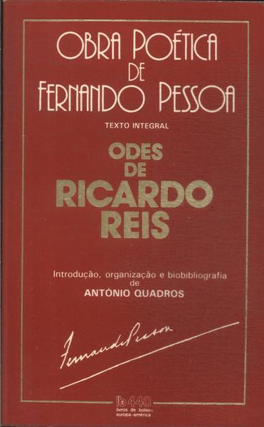 Odes De Ricardo Reis