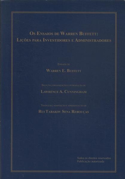 Os Ensaios De Warren Buffett: Lições Para Investidores E Administradores