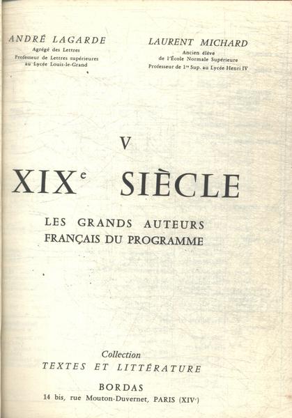 Les Grands Auteurs Français Du Programme: Xix Siècle Vol 5