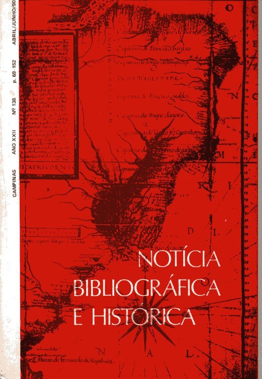 Notícia Bibliográfica e Histórica (Ano XXII, Nº 138)