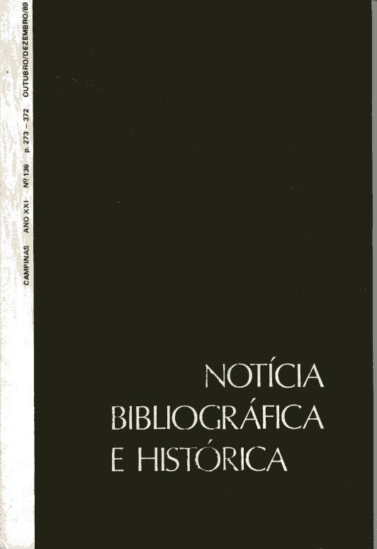 Notícia Bibliográfica e Histórica (Ano XXI, Nº 136)