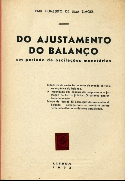 Do Ajustamento do Balanço