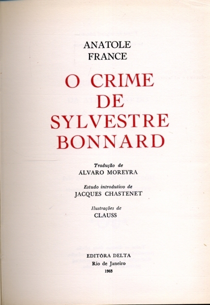 O Crime de Sylvestre Bonnard