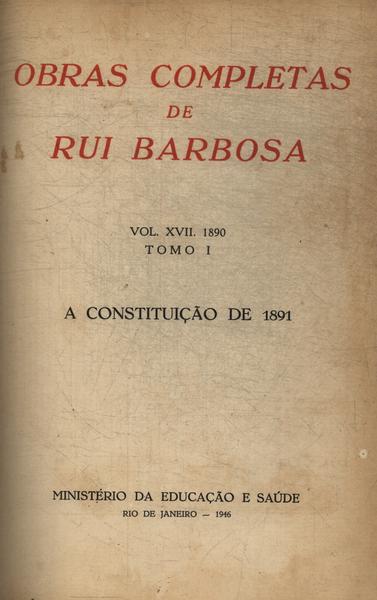A Constituição De 1891 Vol 1