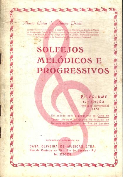 Solfejos Melódicos E Progressivos Vol 2