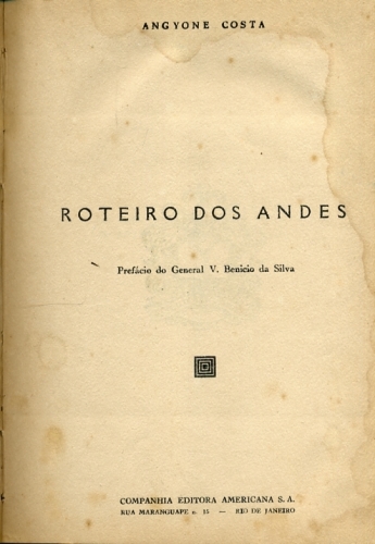 Roteiro dos Andes - Autografado