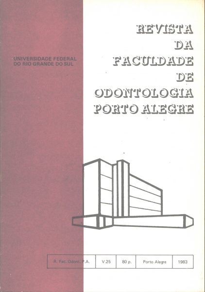 Revista da Faculdade de Odontologia de Porto Alegre (Vol. 25)