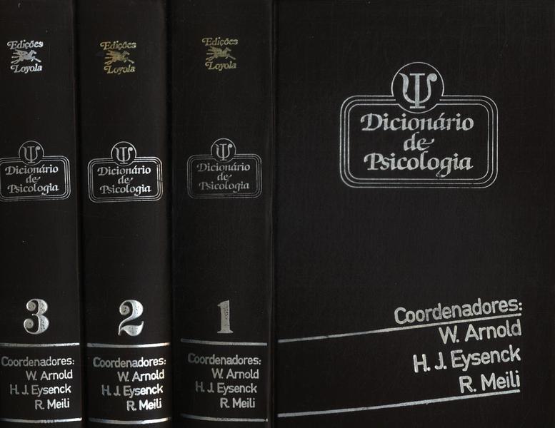 Dicionário De Psicologia (3 Volumes)
