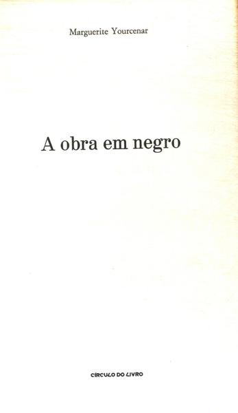 A Obra Em Negro