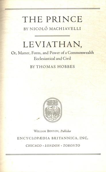 Great Books The Prince - Leviathan
