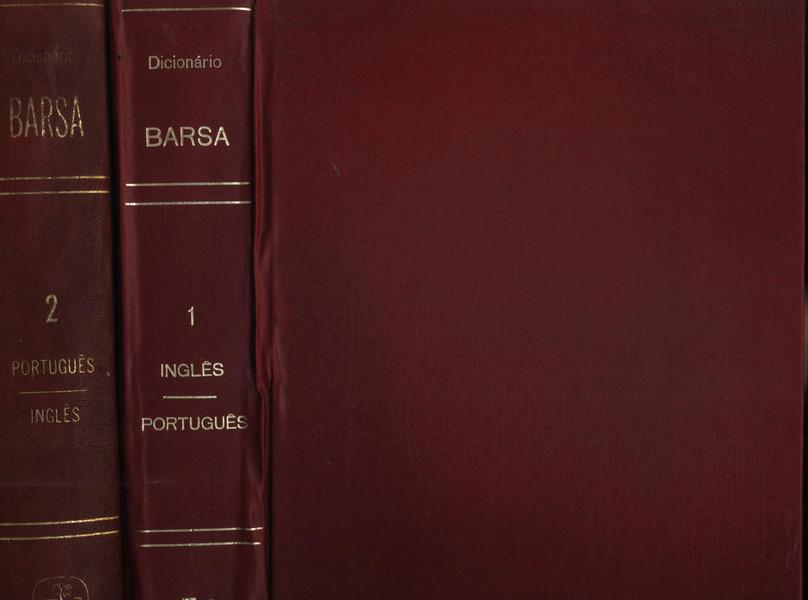 Dicionário Barsa Inglês-português Português-inglês (2 Volumes) (1964)