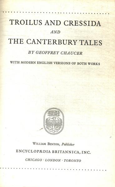 Great Books Troilus And Cressida - The Canterbury Tales