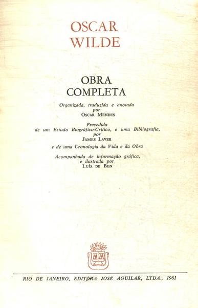 Obra Completa De Oscar Wilde