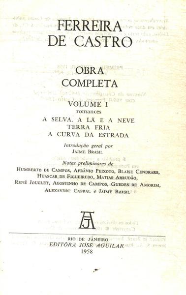 Ferreira De Castro: Obra Completa (3 Volumes)