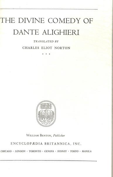 Great Books The Divine Comedy Of Dante Alighieri