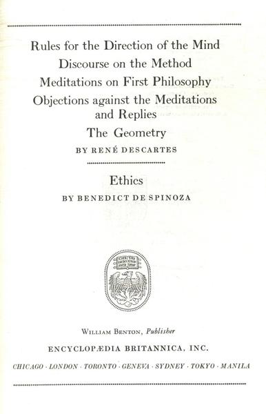 Great Books Rules For The Direction Of The Mind - Ethics