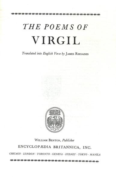 Great Books The Poems Of Virgil