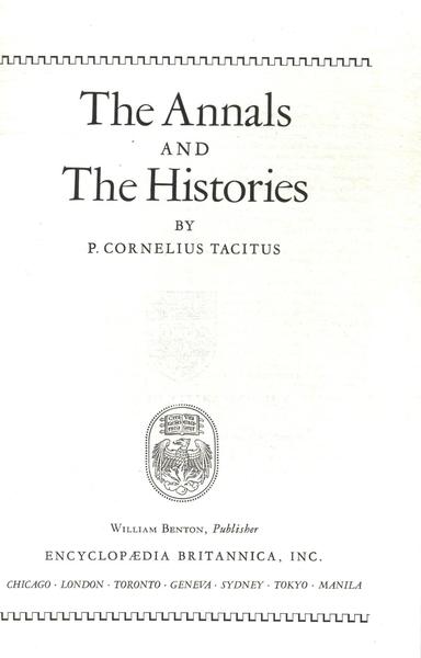 Great Books The Annals - The Histories