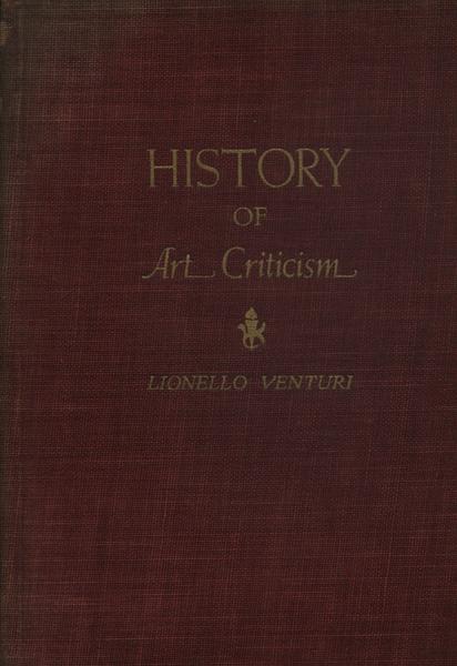 History Of Art Criticism