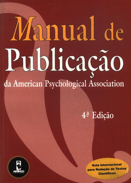 Manual De Publicação Da American Psychological Association