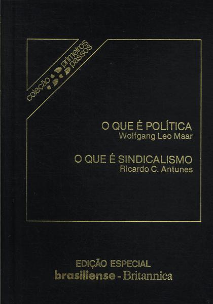 O Que É Política - O Que É Sindicalismo