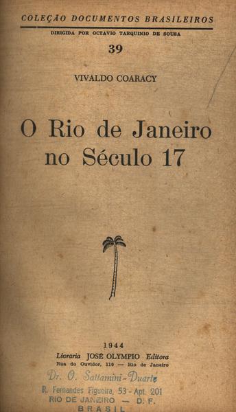 O Rio De Janeiro No Século Xvii