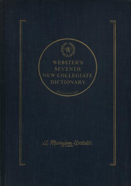 Webster's Seventh New Collegiate Dictionary (1971)