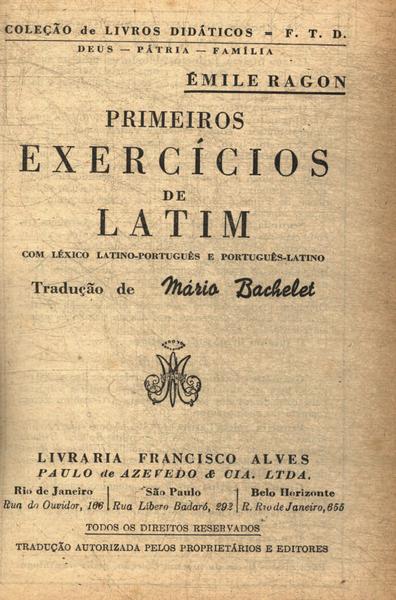 Primeiros Exercícios De Latim