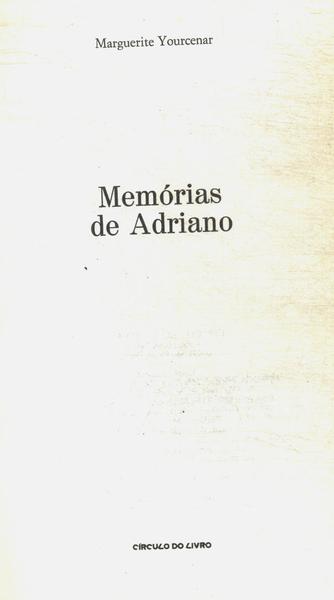 Memórias De Adriano