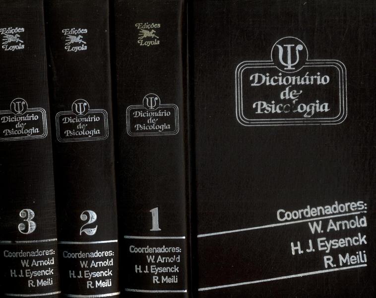 Dicionário De Psicologia (1982 - 3 Volumes)