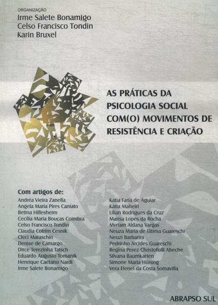 As Práticas Da Psicologia Social Com(o) Resistência E Criação