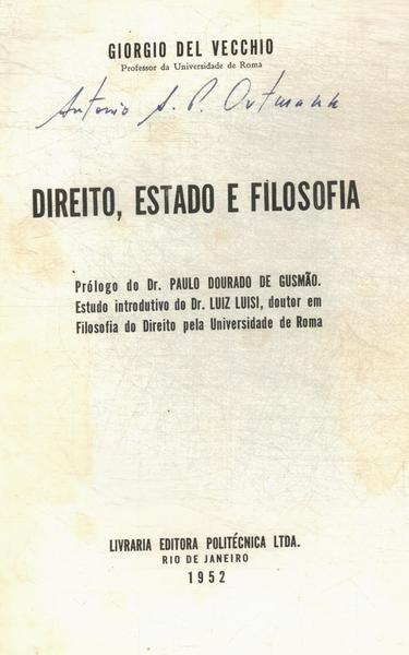 Direito, Estado E Filosofia (1952)