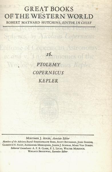 Great Books: The Almagest - On The Revolutions Of The Heavenly Spheres - Epitome Of Copernican Astro