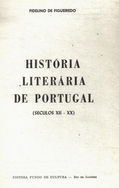 História Literária De Portugal (2 Volumes)