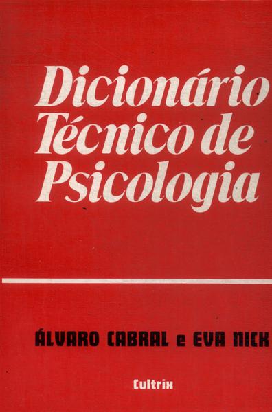 Dicionário Técnico De Psicologia