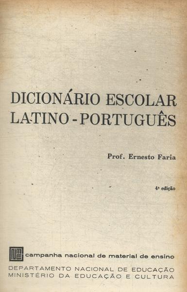 Dicionário Escolar Latino - Português (1967)
