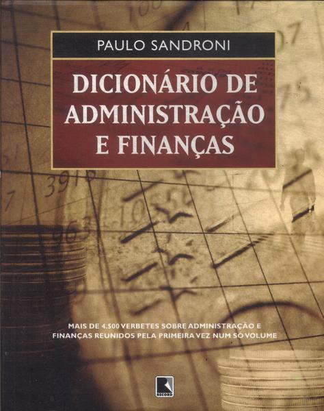 Dicionário De Administração E Finanças (2008)