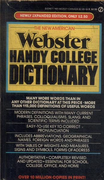The New American Webster Handy College Dictionary (1981)