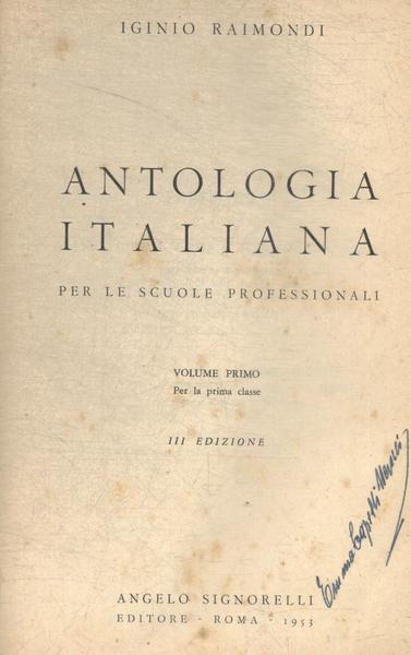 Antologia Italiana Vol 1