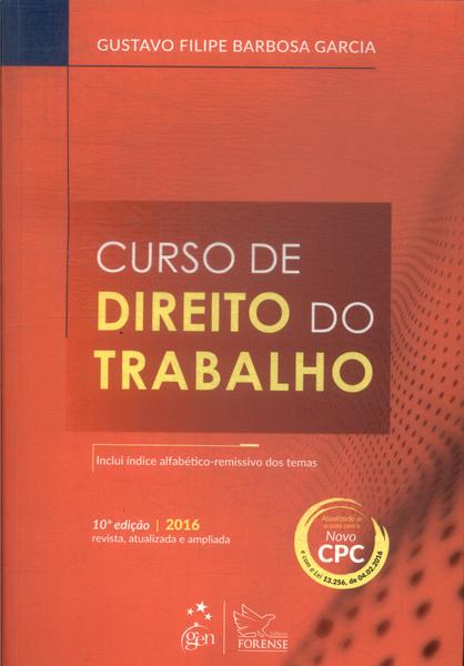 Curso De Direito Do Trabalho (2016)