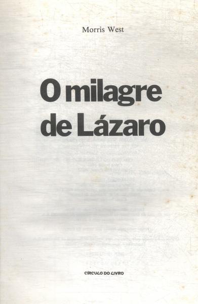 O Milagre De Lázaro