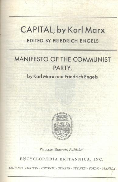 Great Books: Capital - Manifesto Of The Communist Party
