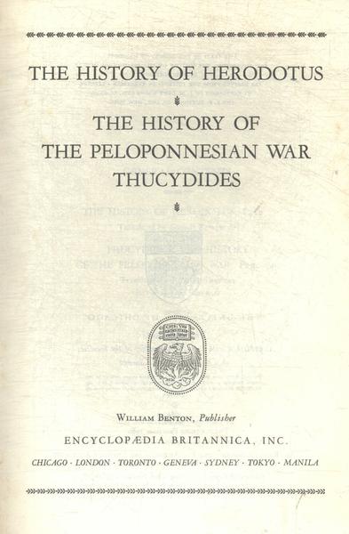 Great Books: The History Of Herodotus - The History Of The Peloponnesian War